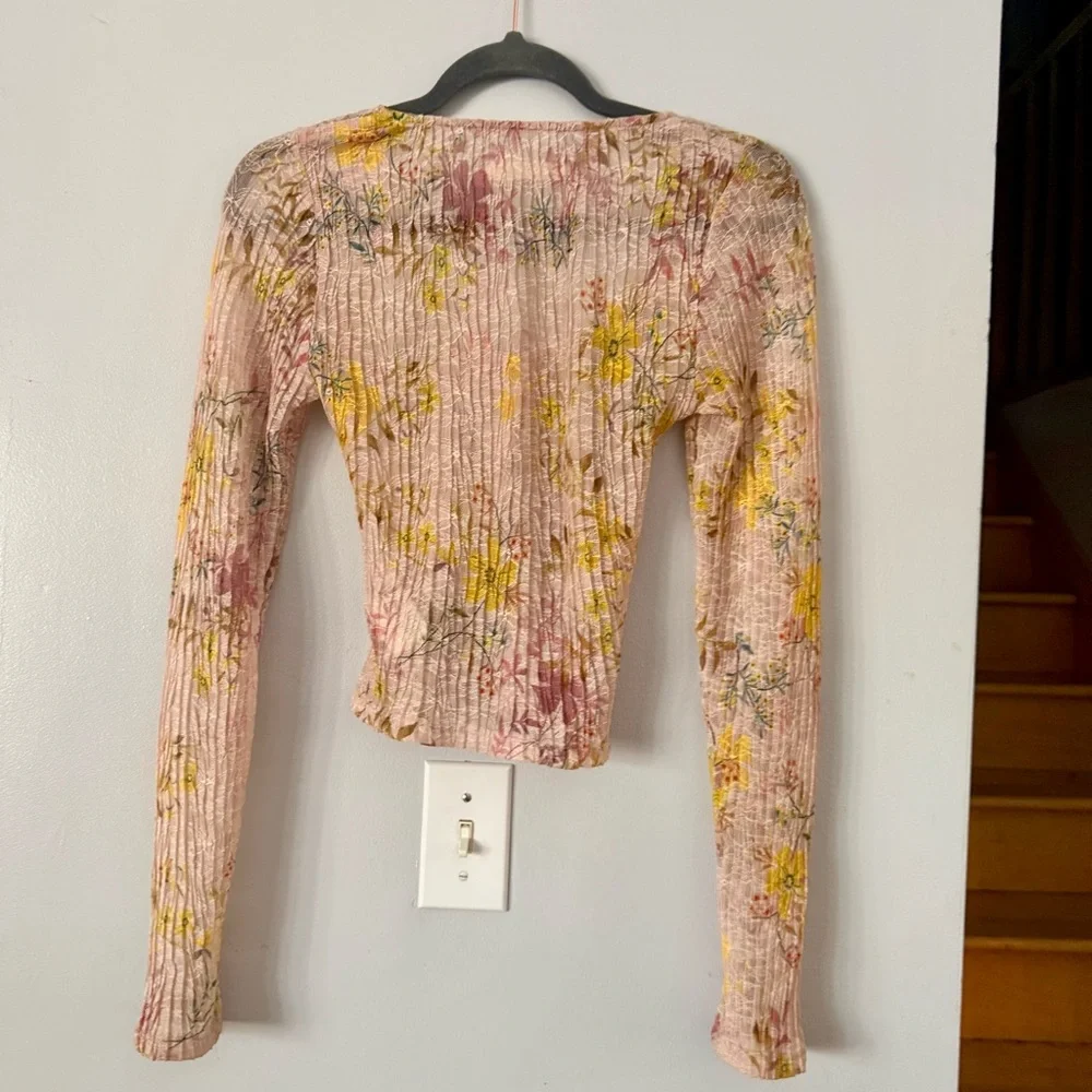 Free People We The Free Angelina Floral Lace Crop Top - Picture 4 of 5